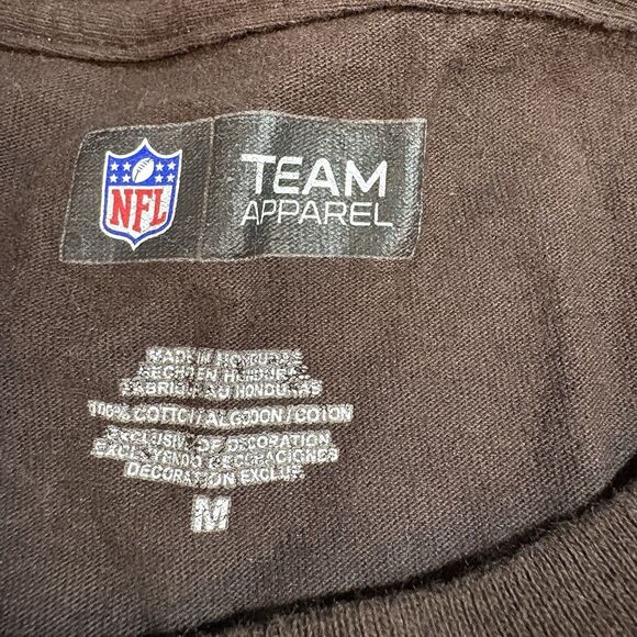Cleveland Browns T-Shirt Sz M NFL Team Apparel Brown Logo Tee Football Fanwear - Picture 4 of 7